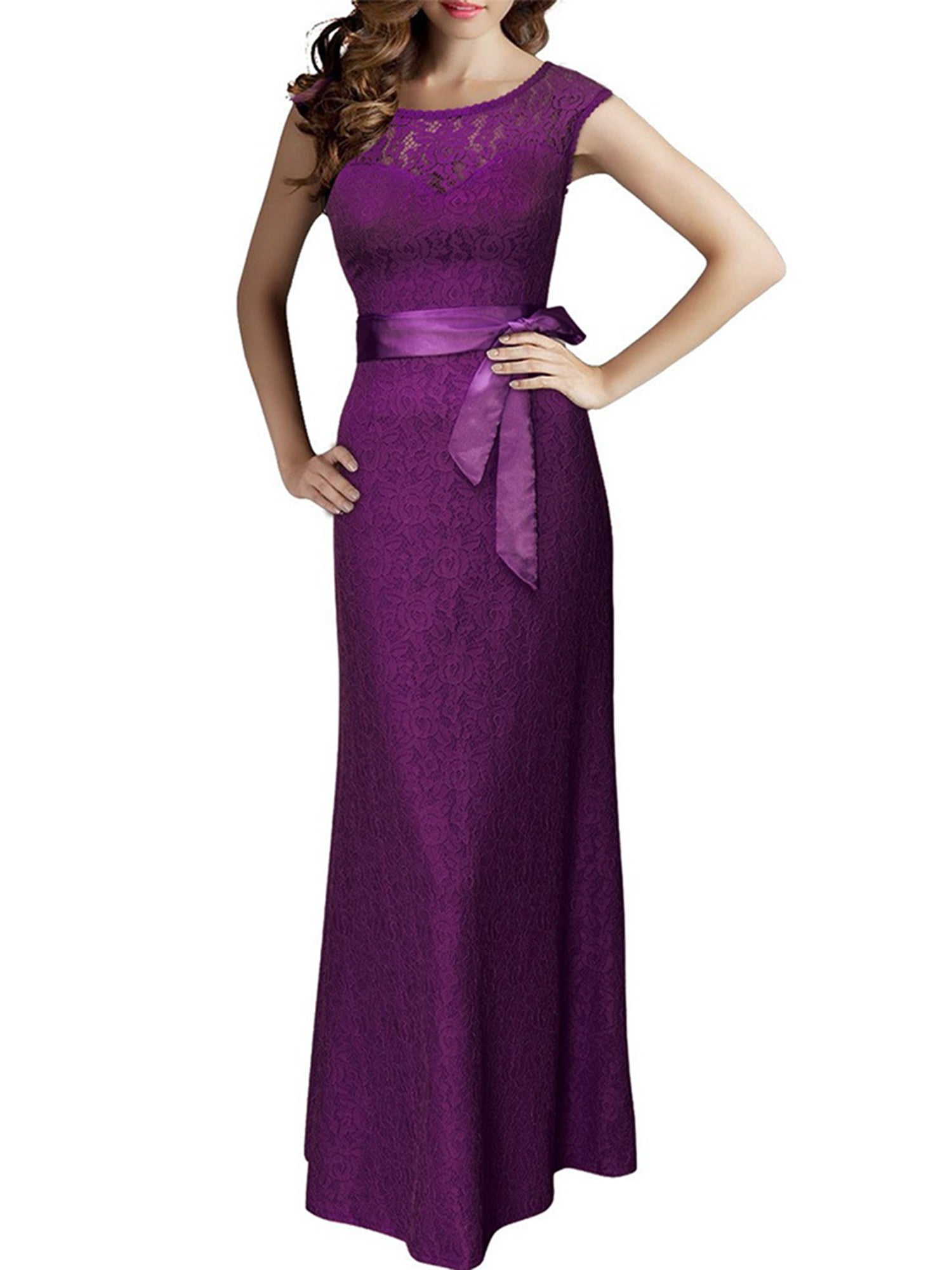 Backless Dresses Long Purple Ball
